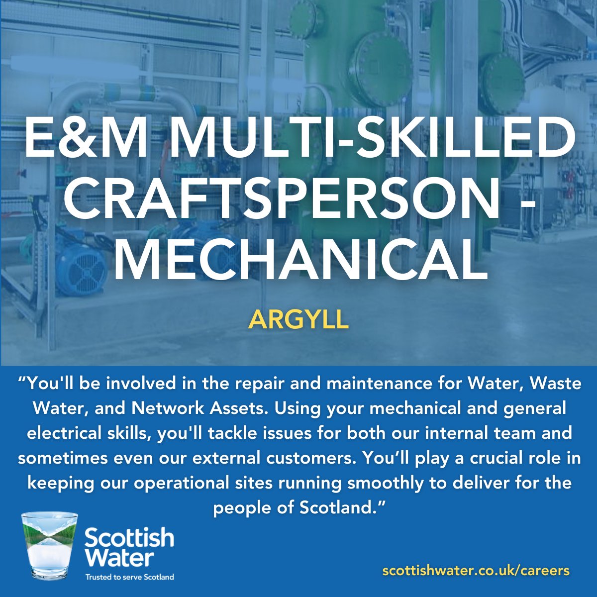 As part of the West Coast Electrical & Mechanical (E&M) team, you'll tackle mechanical and electrical challenges, ensuring smooth operations and championing safety every step of the way. bit.ly/43WTQ9i #Argyll #Engineering #SafetyChampion