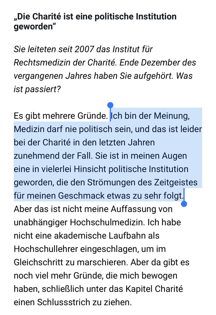 Insider packt aus! Corona-Betrug! „Die Charité ist eine politische Institution geworden“ Prof. Michael Tsokos leitete von 2007 bis 2023 das Institut für Rechtsmedizin der Charité Berlin. Jetzt stieg er aus, er wollte nicht länger „im Gleichschritt marschieren“. Für Tsokos ist…