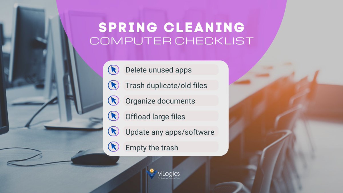 Is your computer feeling sluggish or cluttered? It's time for a digital spring cleaning! Here's a quick checklist you can implement today. Follow us for more tips on maintaining a healthy computer system across your enterprise, regardless of size. 💻 #SpringCleaning #vSOC #MSSP