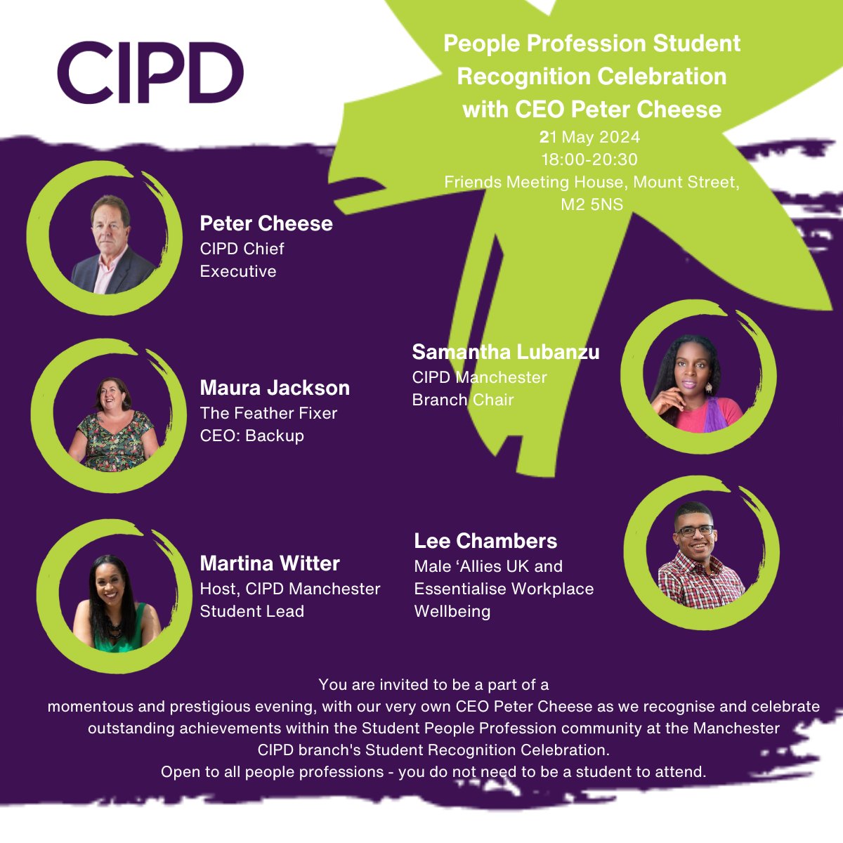 You are invited to be a part of prestigious evening, with our very own CEO Peter Cheese as we recognise and celebrate outstanding achievements within the Student People Profession community at the CIPD branch in Manchester Student Recognition Celebration.
bit.ly/49iUG1t