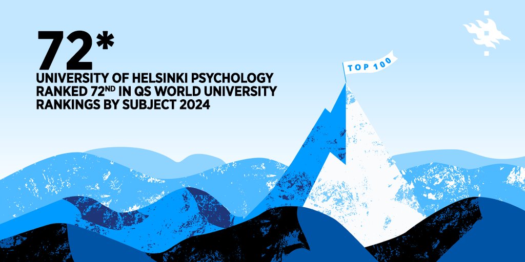 Exciting news! 🎉🤩 Psychology has risen in ranking and is now placed at 72nd on the QS World University Rankings by Subject for 2024. 🎓✨<a href="/HYPsykoLogo/">HY Psyko-Logo</a>
➡️ topuniversities.com/university-sub…

#wearehelsinkiuni