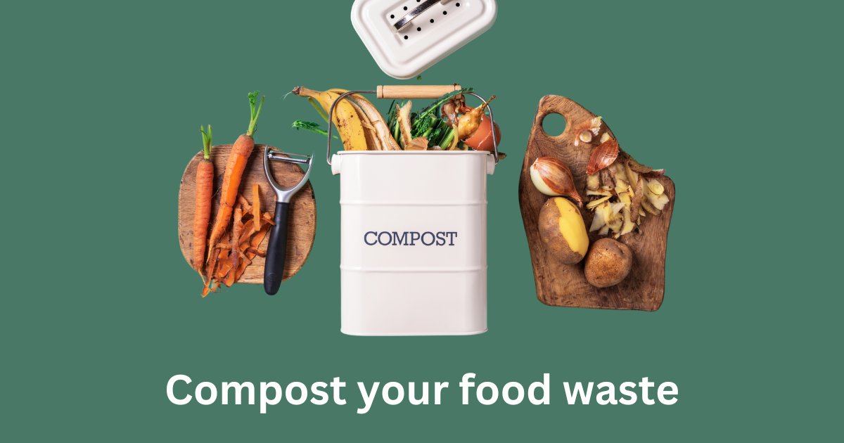 On average, in Norfolk, a 1/3 of general waste bins is food waste. A lot of this could be composted or go in your food waste caddy if available. We have lots of information on our website to help you start your composting journey 👉ow.ly/pA6E50QnsEL