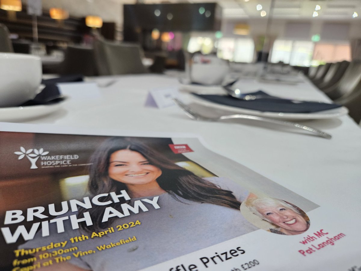 We are almost ready to go for our Brunch with Amy event this morning here at Capri at the Vine, featuring BBC Look North's Amy Garcia in conversation with Pat Langham. Many thanks to everyone for joining us today, we are sure you will be in for a real treat 💚 Kindly sponsored