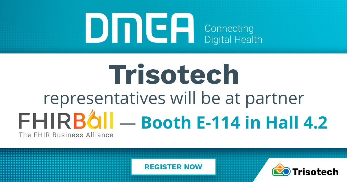 Trisotech’s Healthcare Feature Set allows for data storage, retrieval, and patient data exchange using the #FHIR (HL-7®) interoperability standard. 

Learn more by meeting us today @_DMEA Digital Health Conference or learn more here: ow.ly/aInf50R9Zn1

#DMEA24 #HealthIT