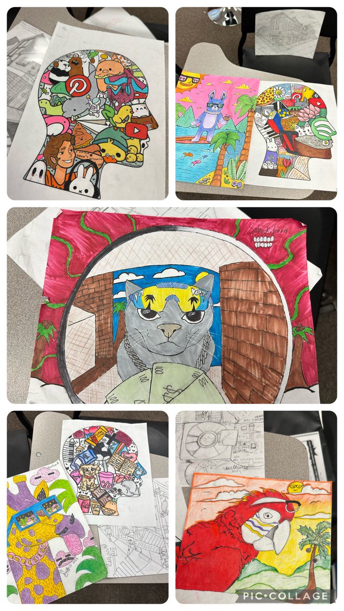Yesterday ECL visited the “Art Gallery” in Mr. Lugli’s class. Grade 7/8 students were proud to display their beautiful works of art! 🖼️ @ocsbArts @LBPearsonOCSB