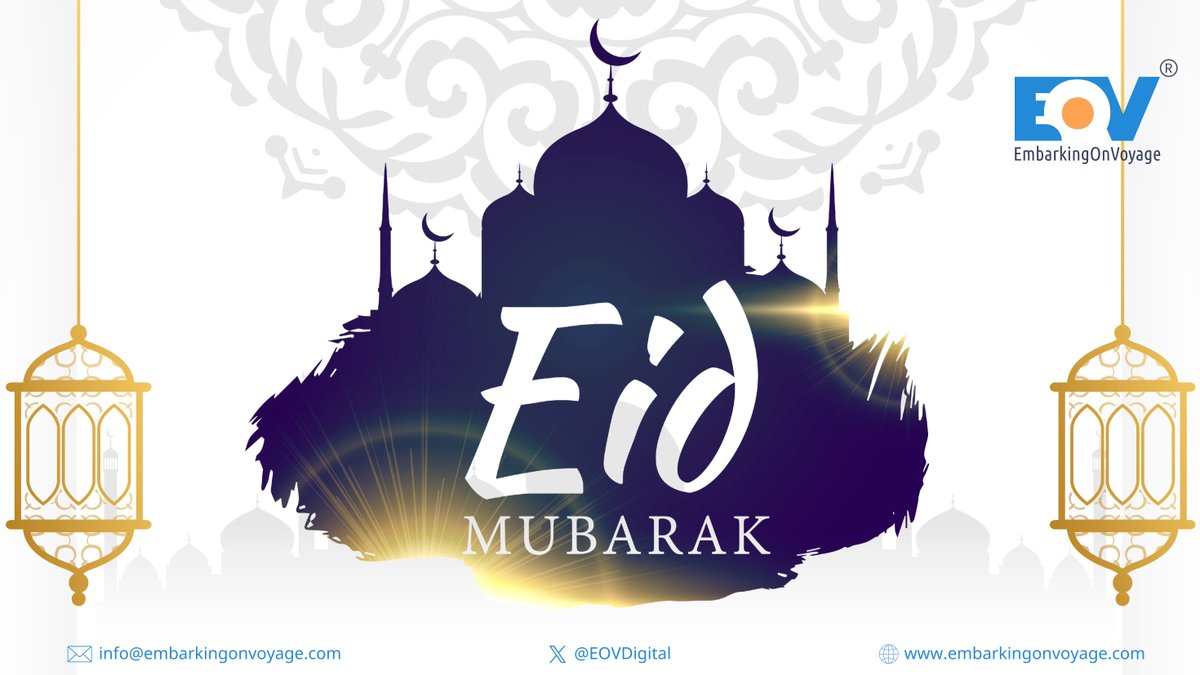 🌙🕌 On this holy occasion of Eid, we extend our warmest wishes for a day filled with laughter, love, and togetherness. Eid Mubarak! 🎉 . . . . #EidMubarak #EOVDigital #EmbaringOnVoyage #EidUlFitr #CelebratingEid #EidMubarak #BlessedEid #EOV #EID2024