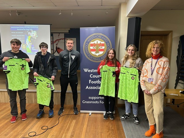 We are so happy that Westmorland FA, in partnership with 5 local businesses, have generously sponsored this years match officials shirts for the U16 Girl’s County Cup Final with our logo on the arm. Good luck to both teams in the final!