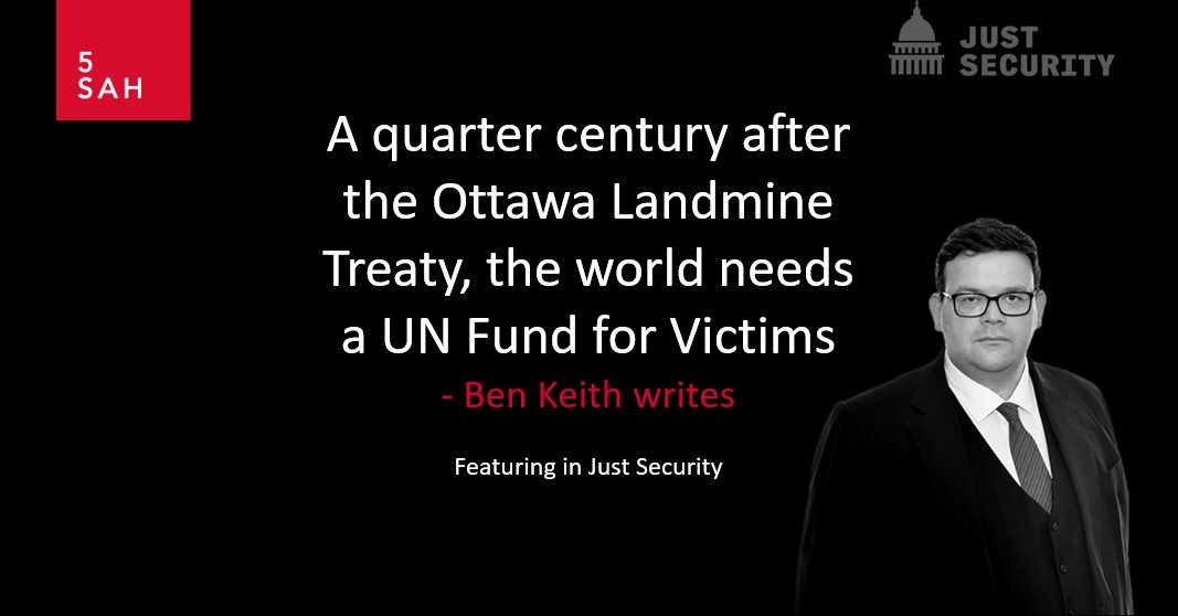 @BenCAKeith writes for @Just_security : a quarter century after the Ottawa Landmine Treaty, the world needs a UN Fund for Victims. Continue reading the full article here: bit.ly/3PYeAIe #humanrights #landmines #UN