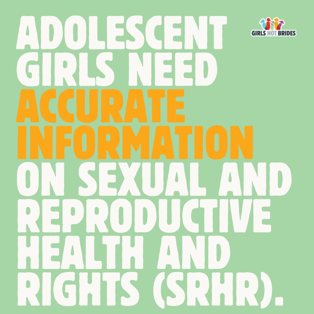 Access to accurate #SRHR information is key for adolescent girls. 
It's not just about their health—it's about ending child marriage, empowering all girls, and shaping a better future where they can thrive. 
#SRHR4Girls🔑
#EndChildMarriage
#WorldHealthDay
@KCCAUG @GirlsNotBrides