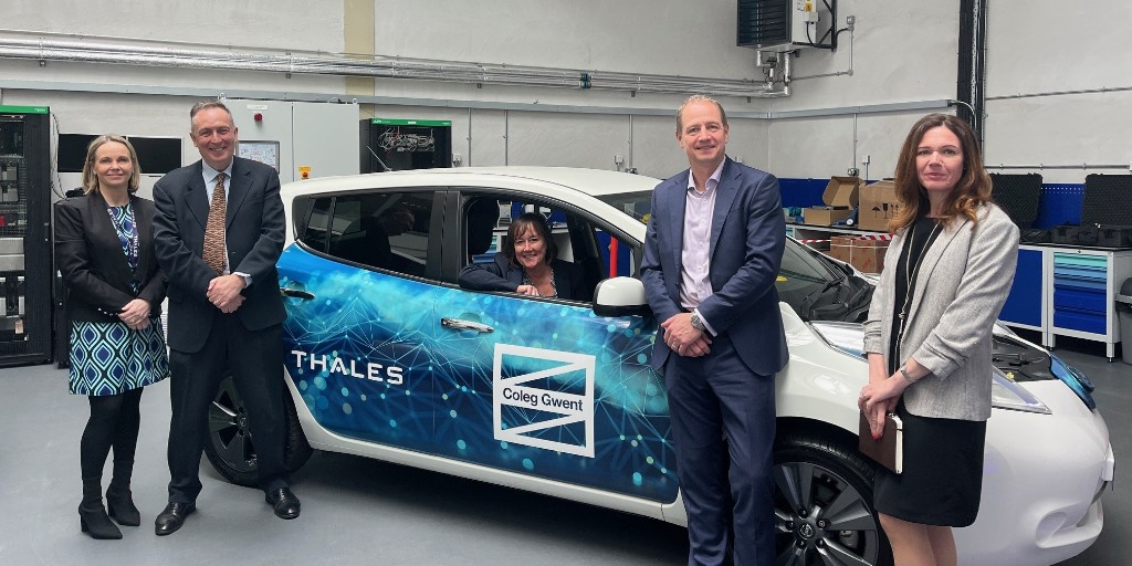 ThalesUK's tweet photo. Great to welcome @JoStevensLabour, Shadow Secretary of State for Wales, &amp; our local MP @BlaenauGwentMP to our Ebbw Vale site,  showcasing the exciting #cybersecurity work we do. Our apprentices spoke about the outreach we do in local schools to get students interested in cyber. https://t.co/QU4OtFgnzm