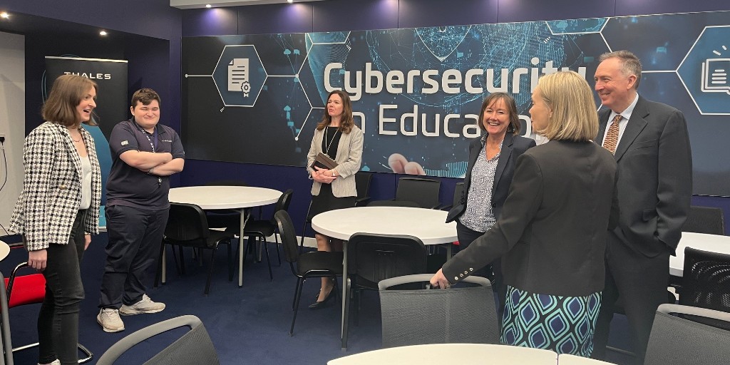 Great to welcome @JoStevensLabour, Shadow Secretary of State for Wales, & our local MP @BlaenauGwentMP to our Ebbw Vale site, showcasing the exciting #cybersecurity work we do. Our apprentices spoke about the outreach we do in local schools to get students interested in cyber.