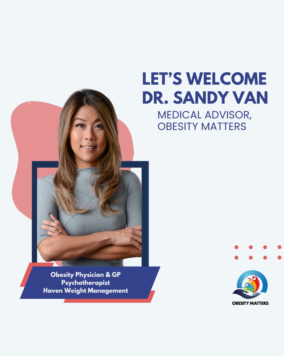 🎉 Big welcome to Dr. Sandy Van as she joins Obesity Matters as our Canadian Medical Advisor! Dr. Van, an esteemed Obesity Physician and GP Psychotherapist, brings a unique blend of medical expertise and psychological insight to our team. 🌟 #ObesityMatters #CBT #HealthForAll