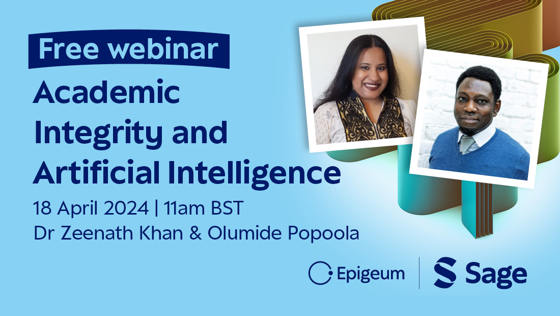 Do you work in #highereducation? Are you looking for inspiration and tips on promoting a culture of #academicintegrity at your institution? Make sure to register for our upcoming #webinar with @zrktalks and @oepopoola! Sign up here: ow.ly/BKiI50RcVFO #StudySkills #AI