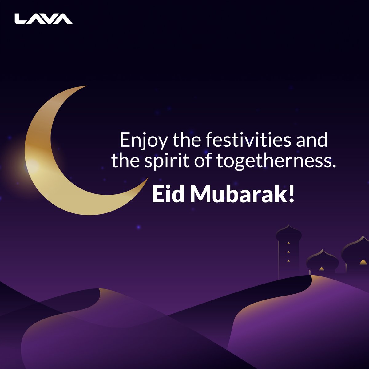 Let's celebrate Eid with open hearts, embracing the joyous spirit of togetherness and gratitude! #EidMubarak 🌙✨ #LavaMobiles