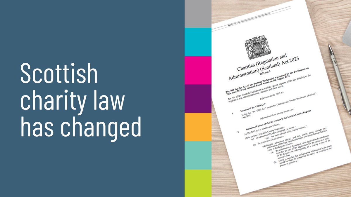 The 2023 Act gives OSCR increased powers to help us work more effectively to ensure the Scottish charity sector is well run and contributes positively to society. Read about the changes so far, as well as details of further measures to be introduced 👇 buff.ly/3J58YrE