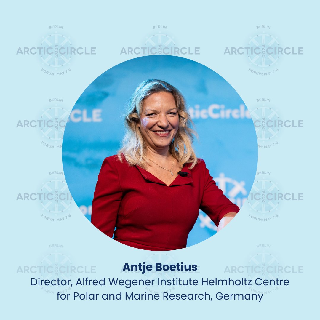 Great to have Antje Boetius, Director of Alfred Wegener Institute Helmholtz Centre for Polar and Marine Research, Germany 🇩🇪 at the #BerlinForum See program: arcticcircle.org/forums/arctic-…