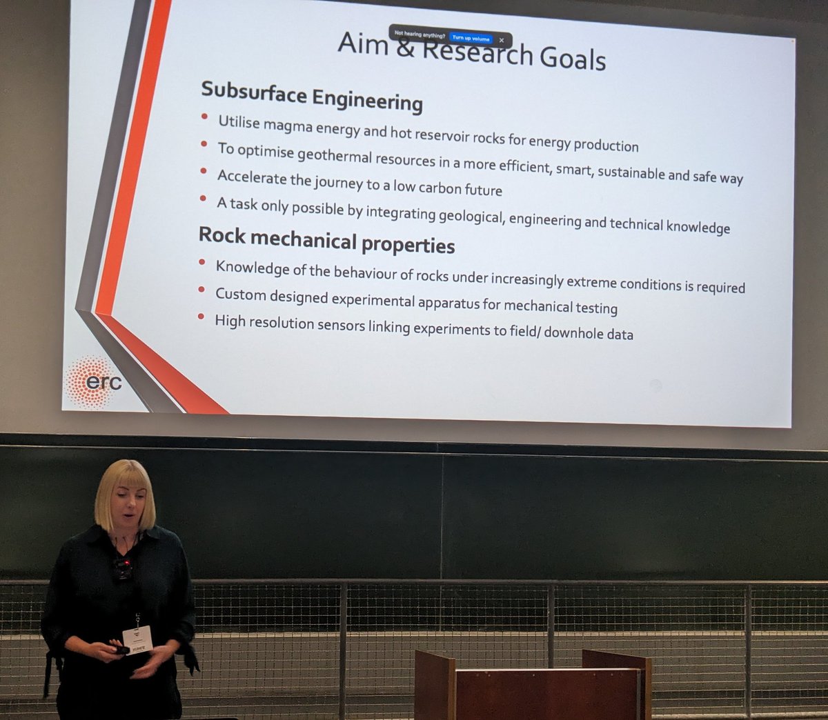 Hugh Tuffen (@htuffen) on Twitter photo Understanding the mechanical behaviour of geothermal reservoir rocks underpins the whole <a href="/KMT_Project/">Krafla Magma Testbed (KMT)</a>. Top presentation from <a href="/RonSukiRon/">Jackie Kendrick</a> showcasing PhD work by Gudjón Eggertsson and more. Conclusion: we must retrieve deep samples from close to the 2.1 km magma body! Understanding the mechanical behaviour of geothermal reservoir rocks underpins the whole <a href="/KMT_Project/">Krafla Magma Testbed (KMT)</a>. Top presentation from <a href="/RonSukiRon/">Jackie Kendrick</a> showcasing PhD work by Gudjón Eggertsson and more. Conclusion: we must retrieve deep samples from close to the 2.1 km magma body!