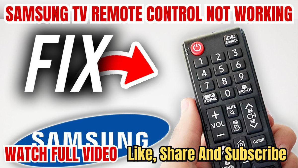 YmaproTech's tweet image. Samsung Tv Remote Control Not Working #ymaprotech
Watch Now- youtube.com/watch?v=V3DzWM…

#SamsungTV #RemoteControlIssue #TroubleshootingTips #BatteryReplacement #RemoteReset #IRSensorCleaning #RemotePairing #InterferenceReduction #FirmwareUpdate