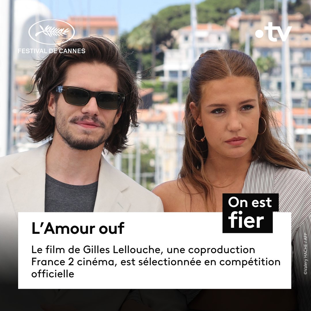 🎬 #Cannes2024 | @Francetele est fier de présenter les films de ses filiales cinéma sélectionnés au @Festival_Cannes 🏆“L’Amour ouf” de Gilles Lellouche, notre coproduction France 2 cinéma, est sélectionnée en Compétition Officielle !