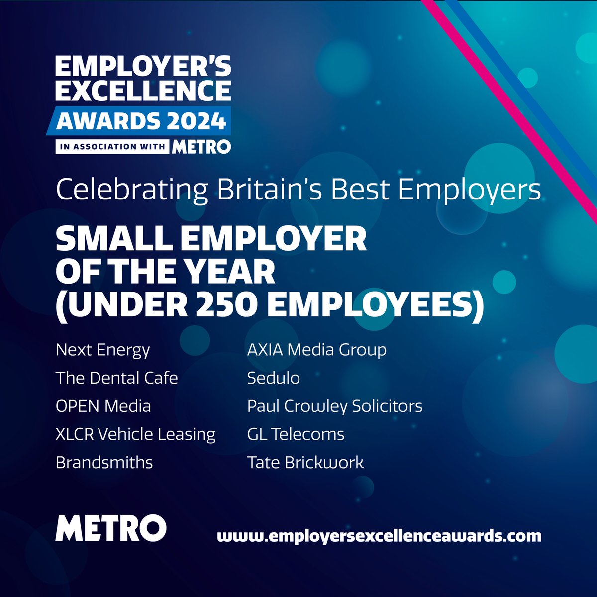 Introducing the nominees for Small Employer of the Year at #EEAwards24 🏆