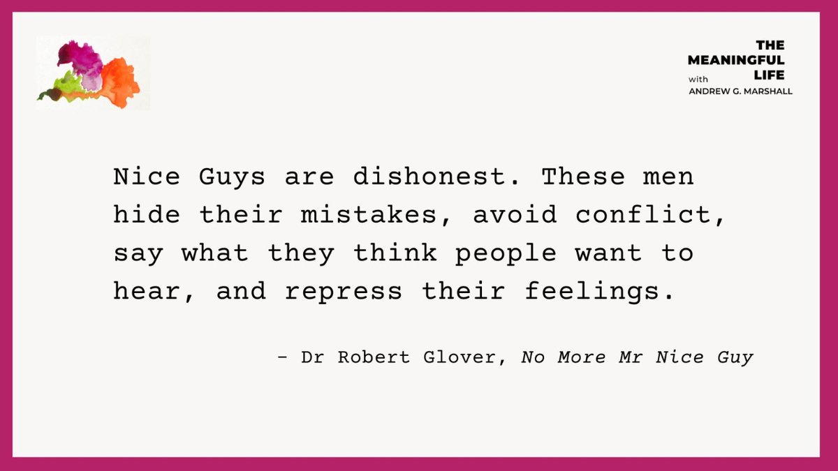 An obsessively people-pleasing approach to life can lead to some really destructive behaviour. Listen to my interview with Dr Robert Glover to discover how to create more authentic relationships: themeaningfullife.podbean.com/e/robert-glove…