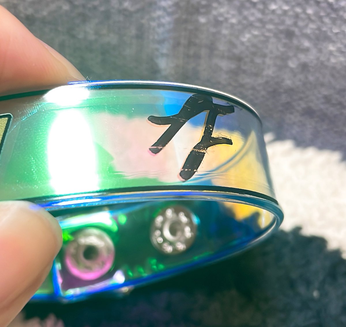 _same_tori_'s tweet photo. @18hurts お返事が大変遅れてしまい申し訳ございません！勿論可能でございます✨
ただですね、画像をご確認頂きたいのですが、初期キズがありまして…少し掠れているんですよね💦
それでもよろしければ喜んで交換させて頂きますが、勿論お断り頂いても構いません！®️様のよろしい方でお返事頂けたらと思います🙇 https://t.co/YBcVC0qThu