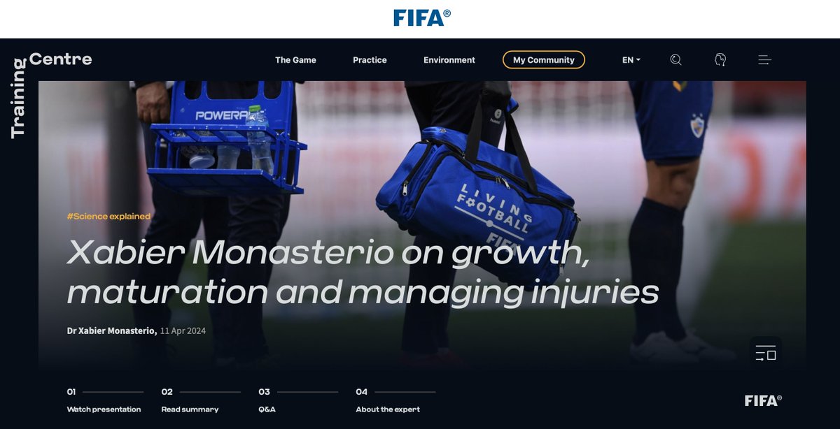 One of the greatest challenges we have in football is injuries. A really unique session below, covering the science around that interconnection between injuries and maturation in academy players. Thanks Xabier Monasterio for your contribution. fifatrainingcentre.com/en/community/s…