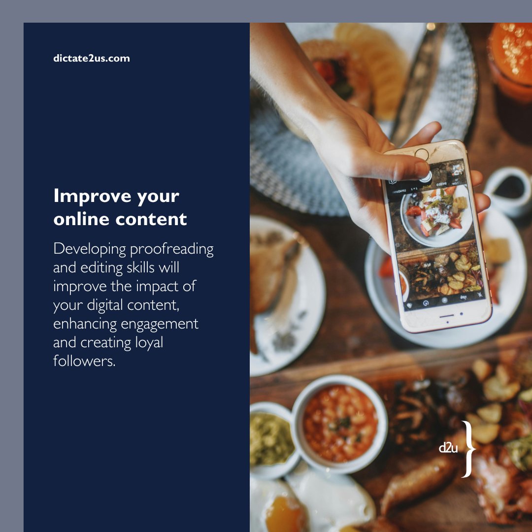 dictate2us's tweet image. How to improve your #onlinecontent? 🤔🎉
Whether for an article, post or online resource, developing #proofreading and #editing skills will improve the impact of your content and create loyal followers.

#Proofreadingservices #businessowners #entrepreneurs
