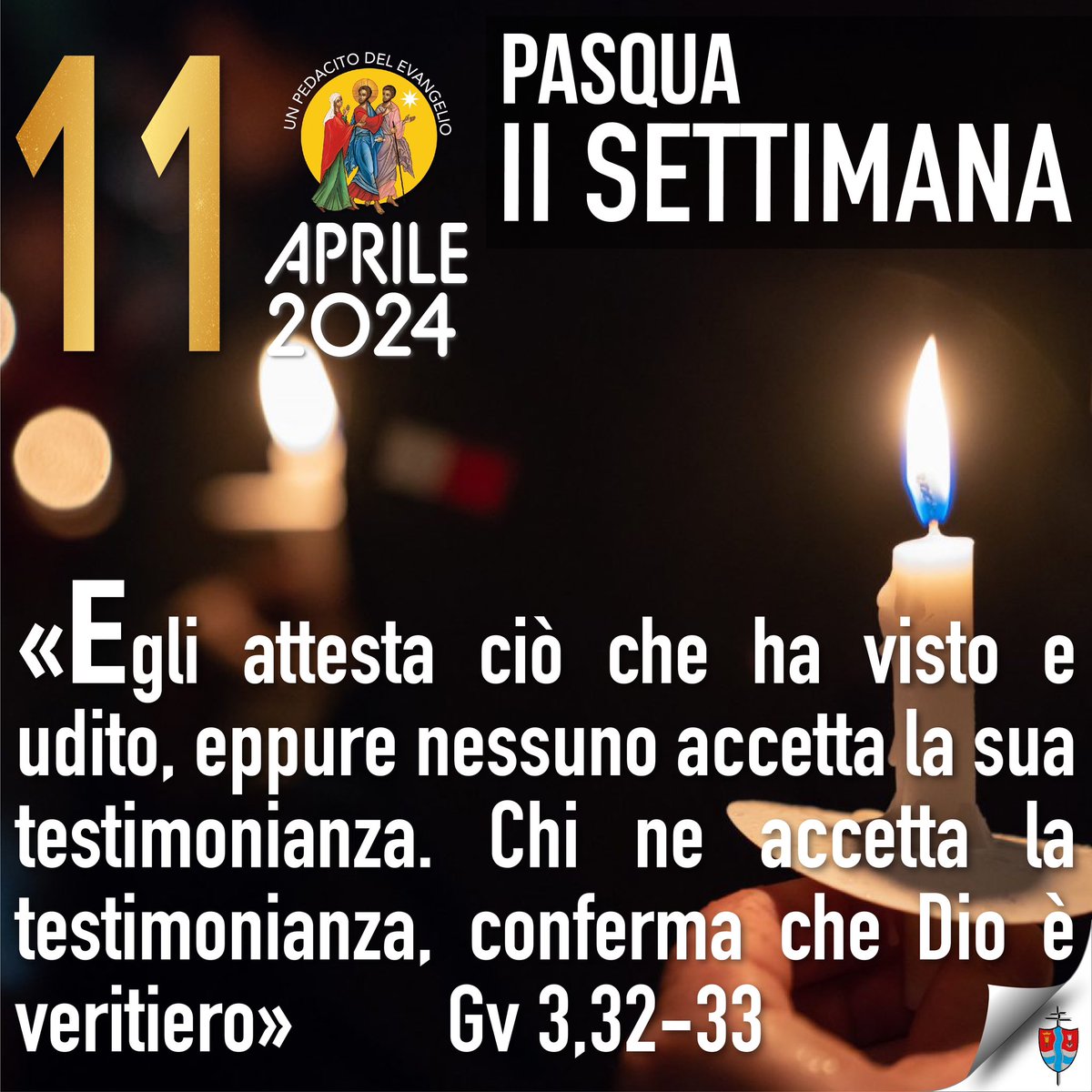 🛐 Un piccolo pezzo di Vangelo 11 aprile 2024•Seconda Settimana di Pasqua

#Pasqua #VangelodelGiorno #MessaDelGiorno