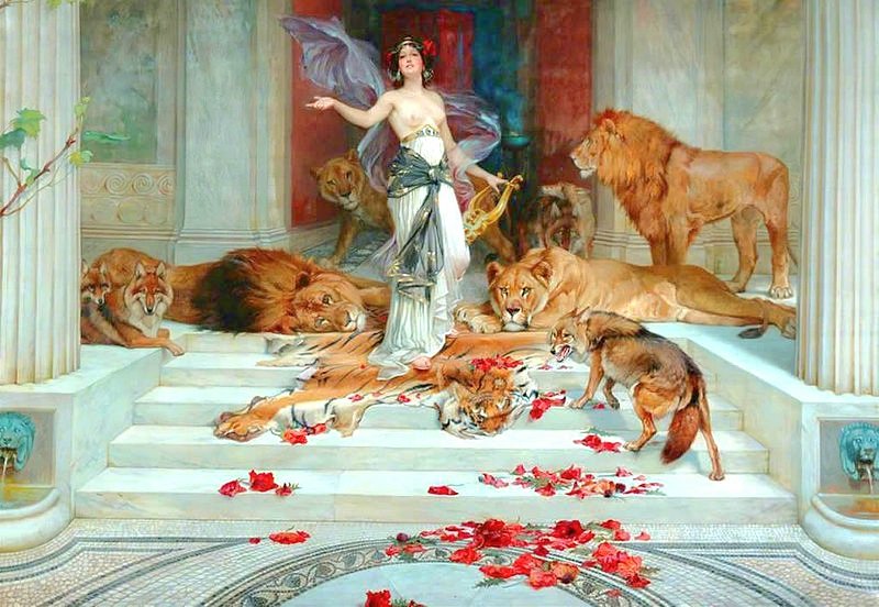 Also #NationalPetDay a glorious painting of goddess/enchantress Circe on her island of Aeaea with her tame lions and wolves! She is one of my favourites and a fellow ailurophile.. kind to pigs too 🦁🐺🐷 Circe - Wright Barker (1864-1941) - Cartwright Hall Art Gallery, Bradford
