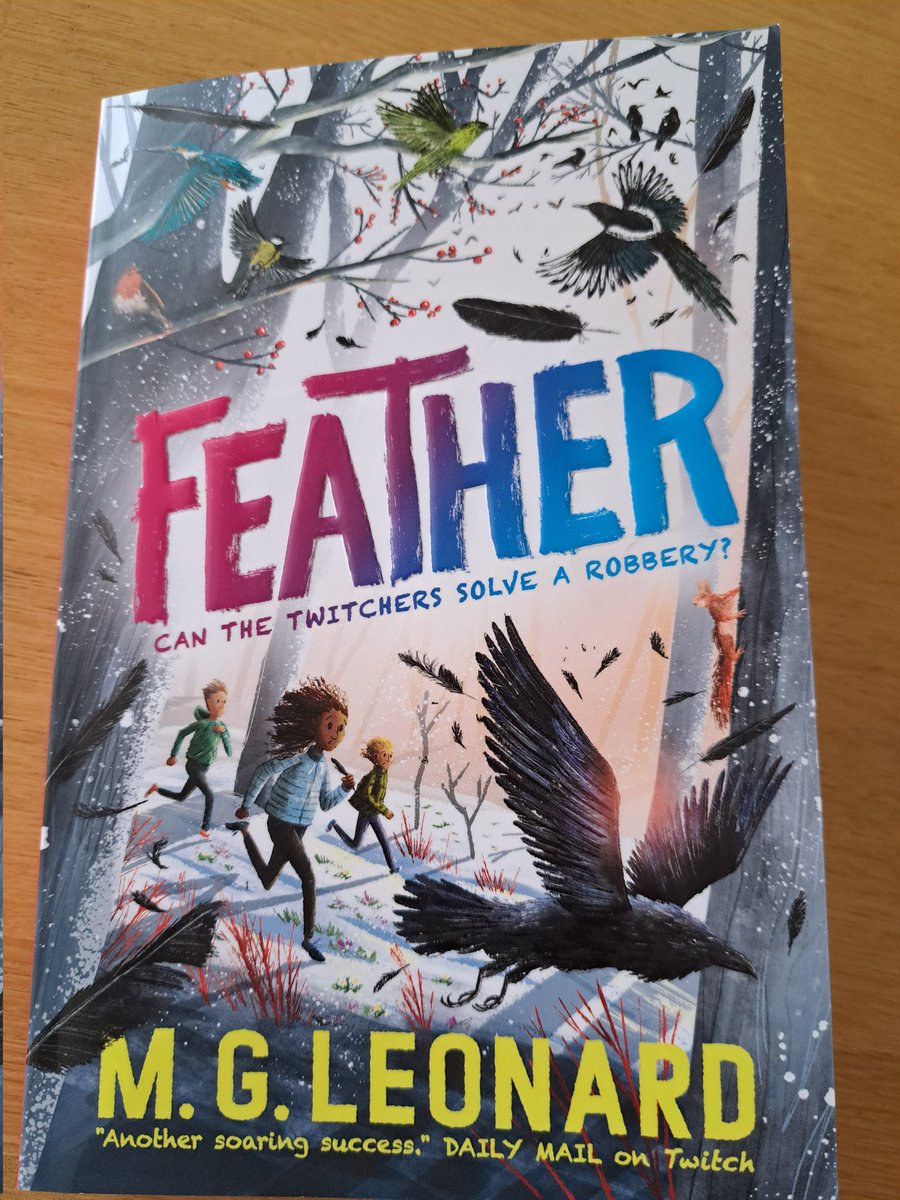 I have enjoyed all my visits to Aves Wood in the Twitchers series but I think Feather is my favourite. I don't know if it is because of all the friendships being even further cemented in this, the detective work or just the fact there's a pet raven in it. Loved it. @MGLnrd 📚