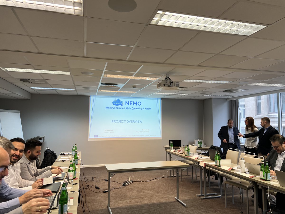 HE_NEMO_Project's tweet photo. Today is an important day for #NEMO! 

We are attending our review, an essential step in the #euproject lifetime. 

#5G #edgecloud #cloudcomputing https://t.co/r9IJtjoNUW