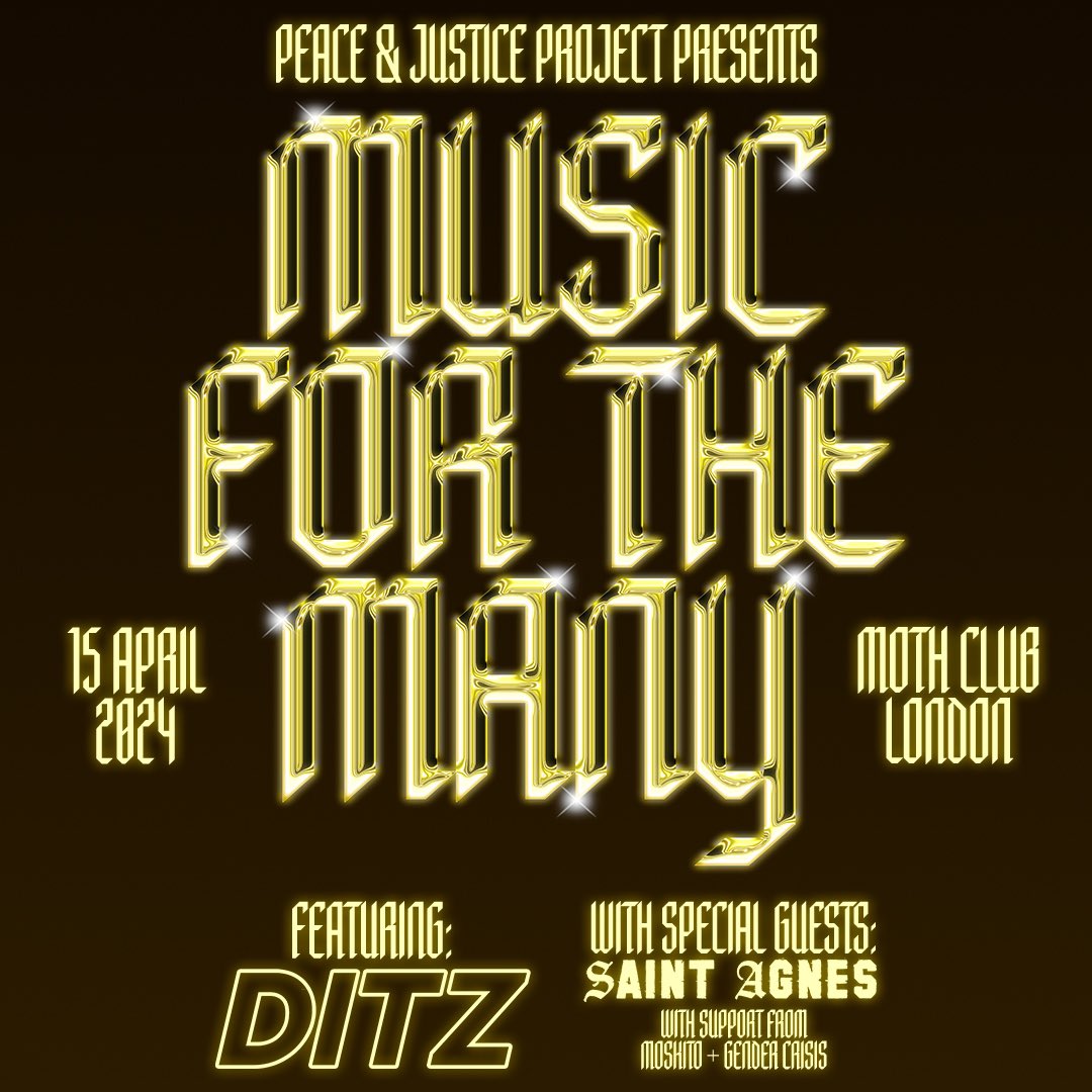 Just 4️⃣ days to until #MusicForTheMany turns 1️⃣ at @Moth_Club! Join @jeremycorbyn, @ditzband, special guests @WeareSaintAgnes and more for a one night only event to mark one year of our campaign to save grassroots music venues! 🎟️ Tickets: bit.ly/MFTM1