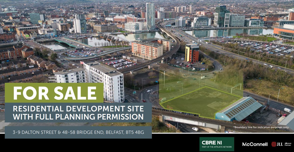 For Sale with <a href="/CBRE_NI/">CBRE NI</a> &amp; <a href="/McConnellProp/">McConnell | JLL Alliance Partner</a> 📢
bit.ly/DaltonStreetPr…
📍3-9 Dalton Street, #Belfast

We're seeking offers in excess of £3.5m for this impressive 0.7 acre #residential #development site with full planning permission.
Register your interest with lisa.mcateer@cbreni.com