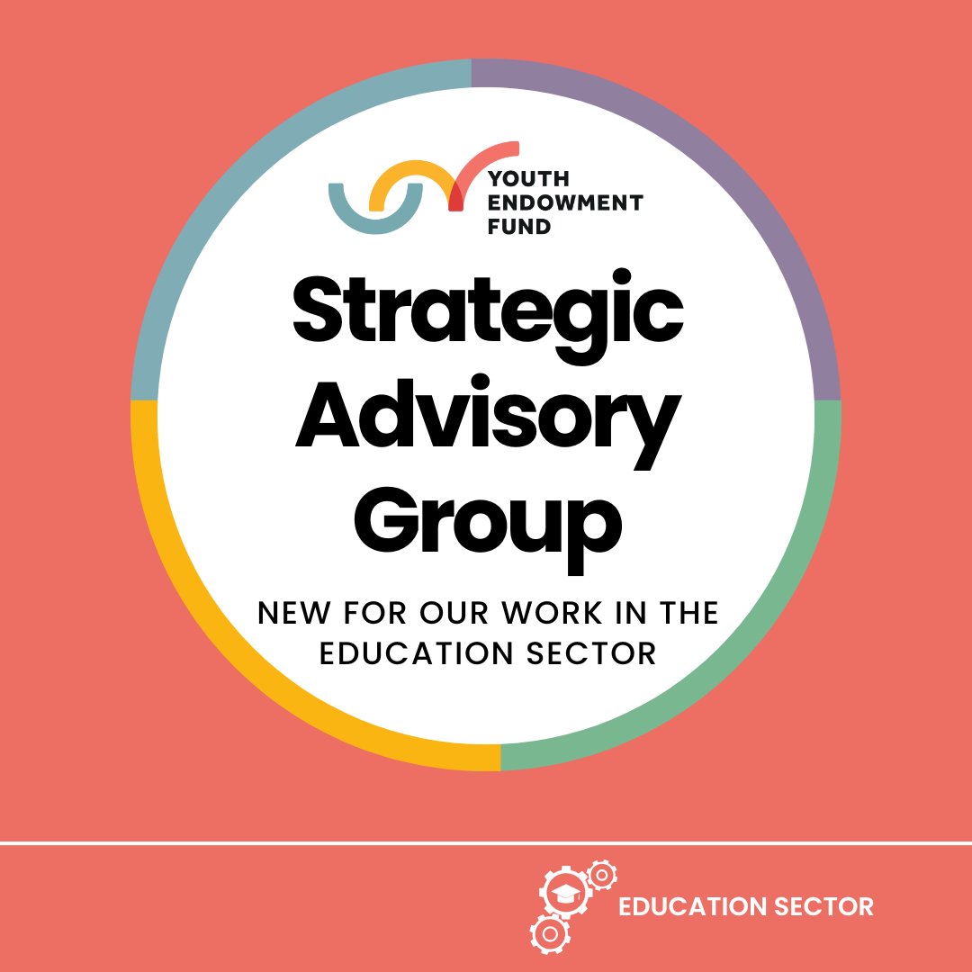 YouthEndowFund's tweet photo. 📣 Leading figures in education are helping to shape our upcoming Education Practice Guidance, recommending effective strategies to help schools protect children from serious violence. 

Learn more about our new Strategic Advisory Group: https://t.co/e11fLj2Ae0 https://t.co/FcrPLWSiJd