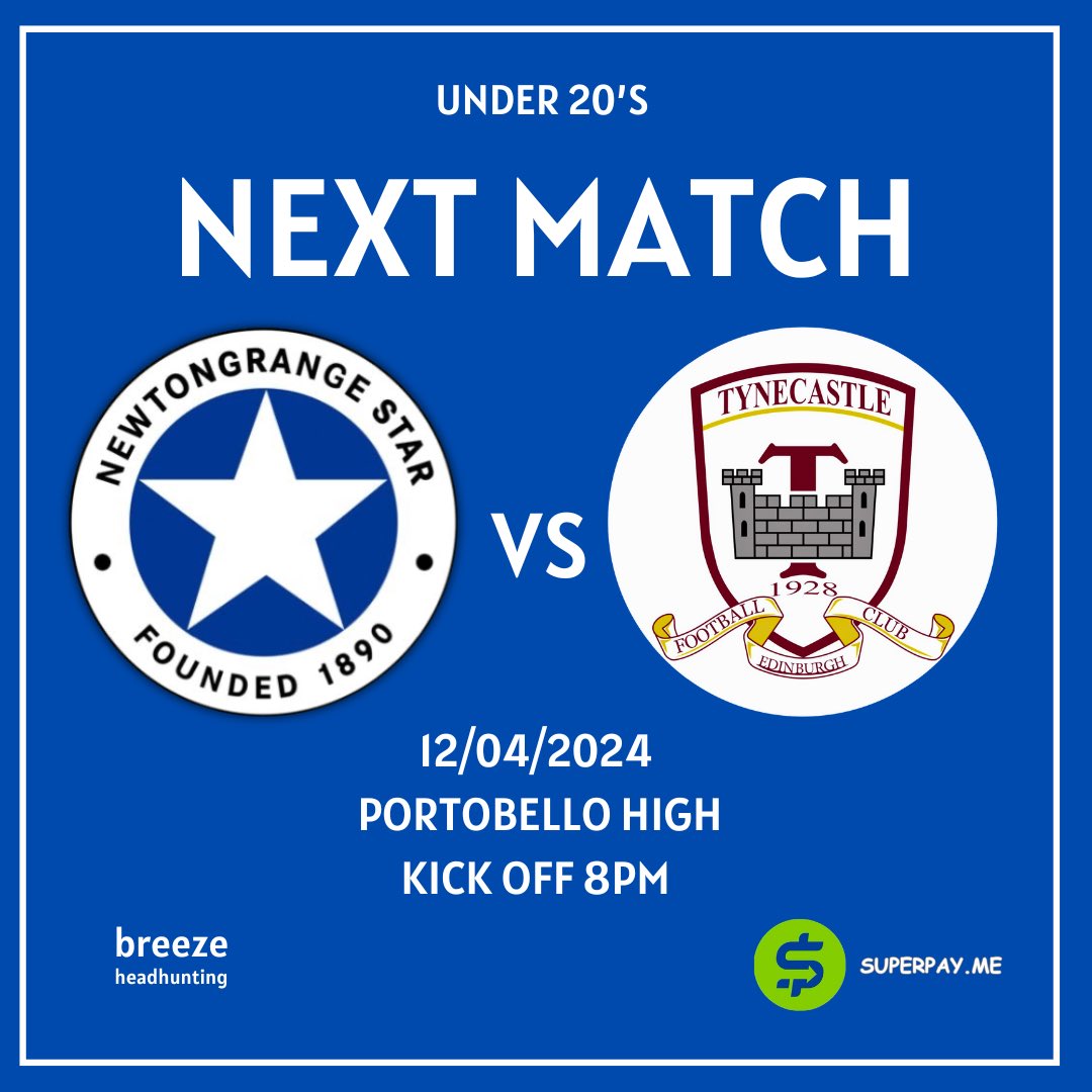 Next up for the boys is a ‘home’ tie against @TynecastleFCU20 ⚽️⭐️ Please if you can, come along and offer your support!💙