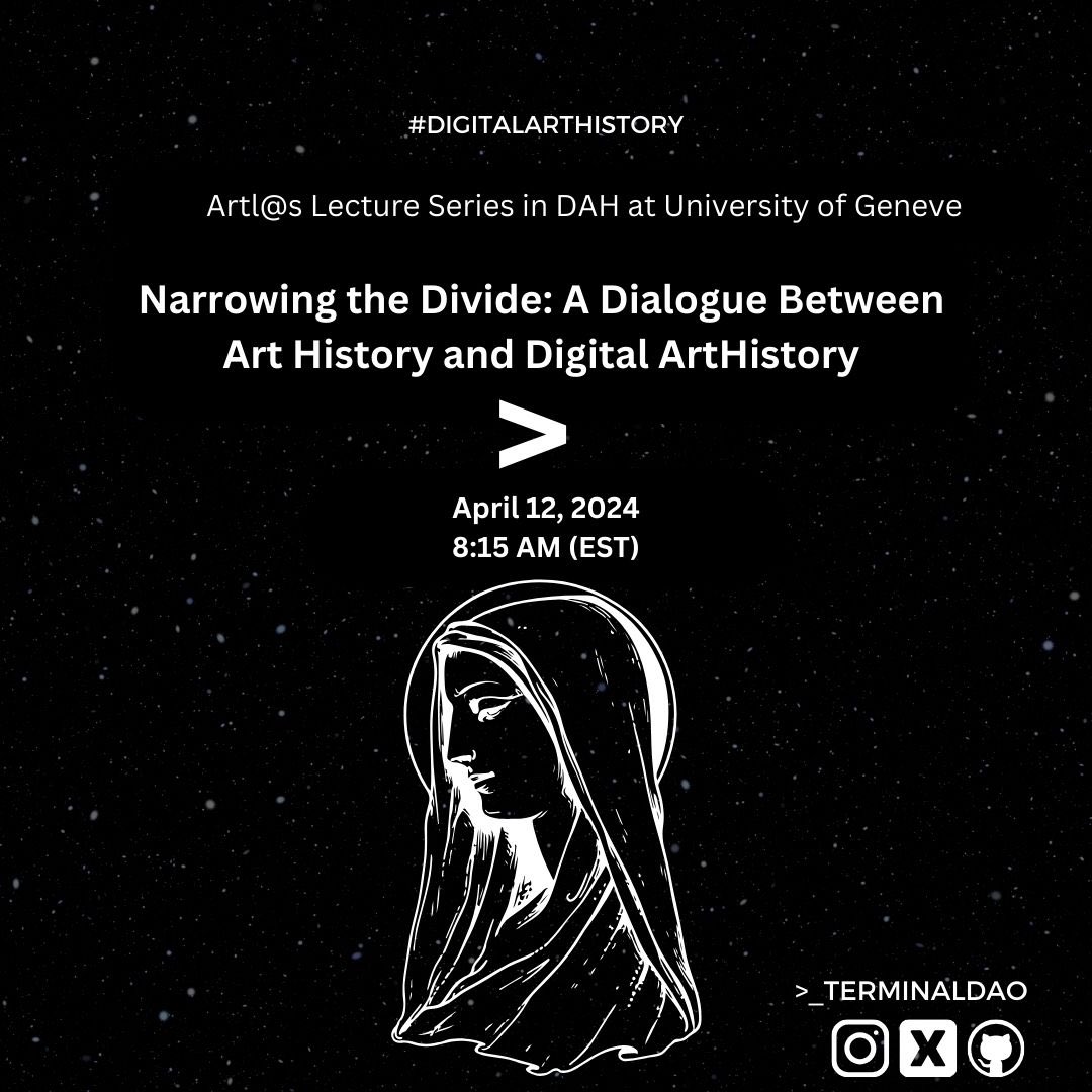 🎨 Join us for the next episode of Artl@s Lecture Series in Digital Art History! 
🌐 Featuring Emily Pugh &amp; Christopher Nygren discussing "Changing Notions of Evidence in Art History" on April 12✨ #ArtHistory #DigitalArt #DigitalArtHistory #LectureSeries 🖼️🖥️📚 <a href="/UNIGEnews/">Université de Genève</a>