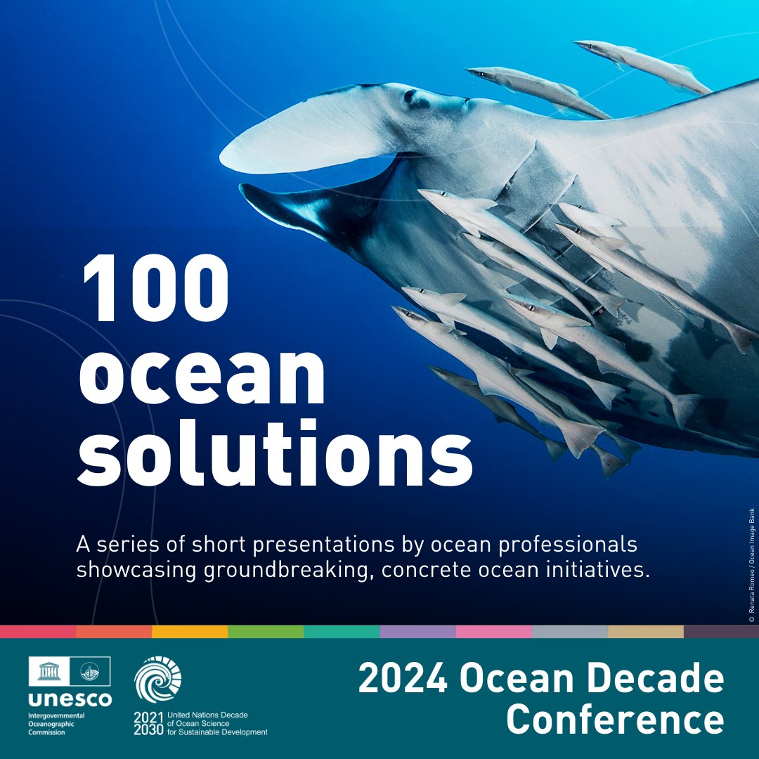 If you're with us at #OceanDecade24, make sure to catch some of the inspiring oral presentations at the conference, through which 100 ocean professionals share the groundbreaking solutions they're working on 🚀 Find the list of oral presentations here: ow.ly/XtNc50RcWRb