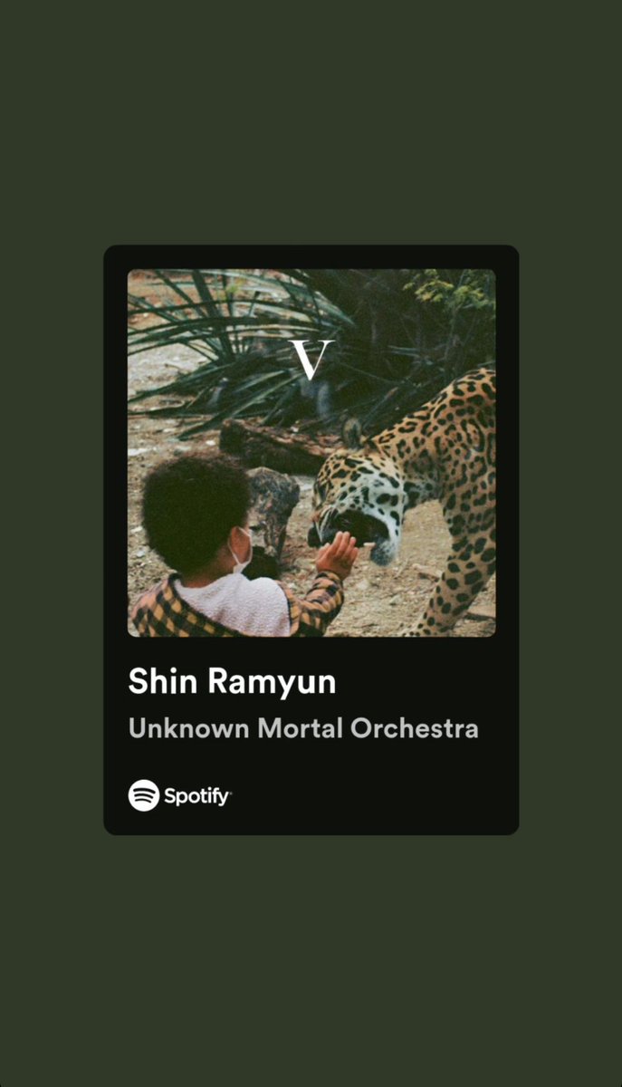 [rkive] instagram story [🔗 shin ramyun by unknown mortal orchestra open.spotify.com/track/2HHAVa6L…]