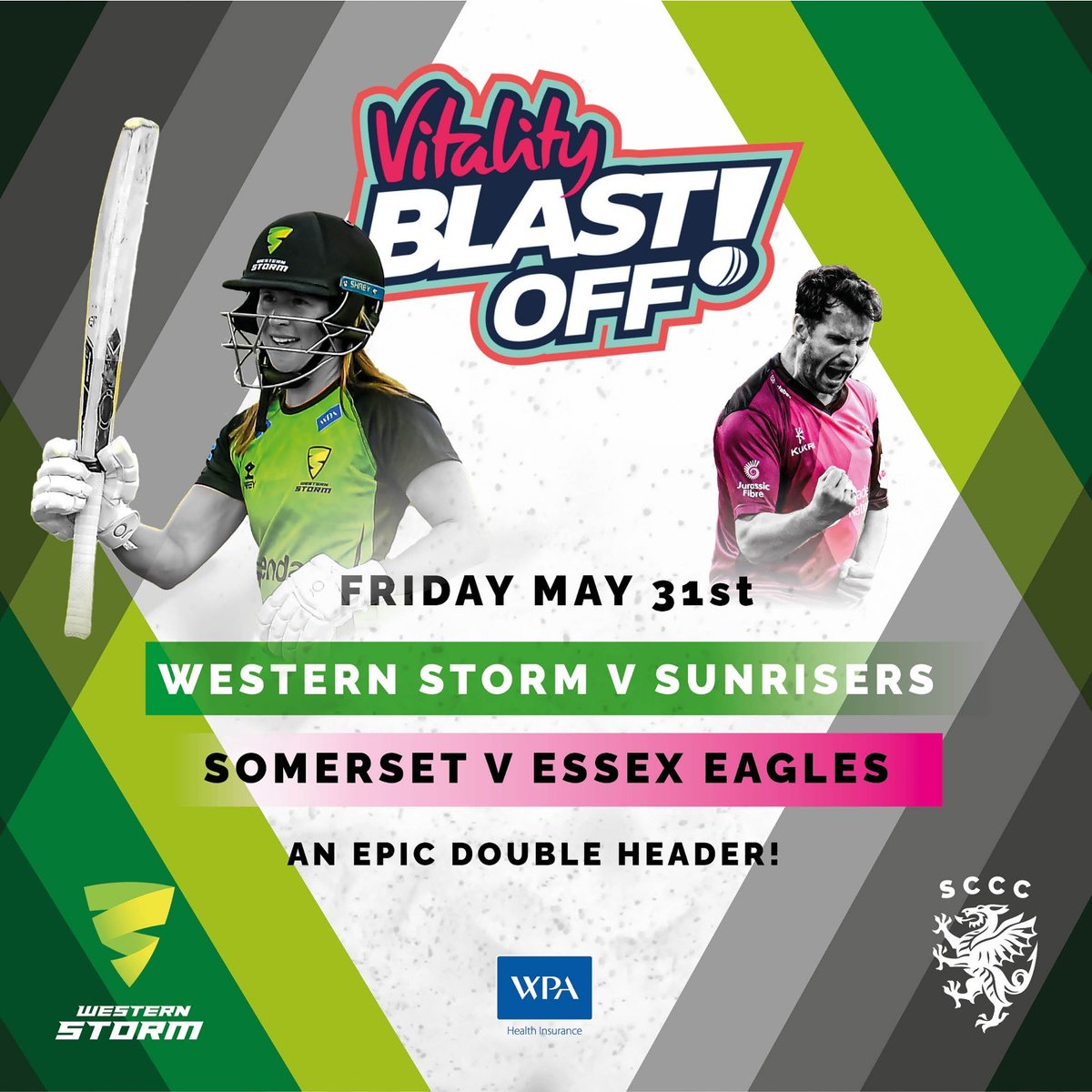 Don't miss out! There are only 900 tickets left for the Blast Off double header on May 31st! 🎟️🌪️🟢⚫️🌪️🎟️ #stormtroopers westernstorm.co.uk/news/only-900-…