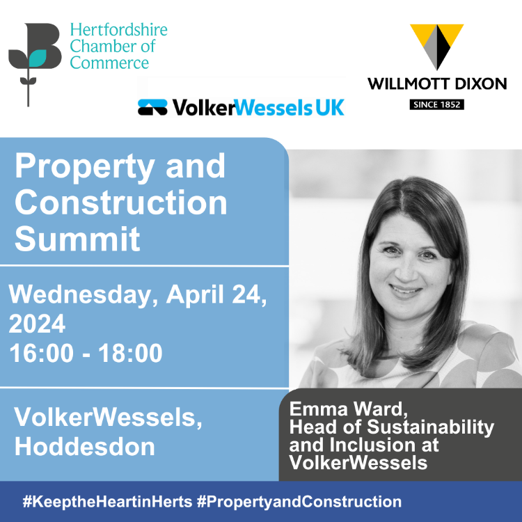 🚧 Property and Construction Summit 📅 Wednesday, April 24 | 16:00 - 18:00 We hope can you join us for this year’s Property and Construction Summit on Wednesday, April 24, at @VolkerWesselsUK in Hoddesdon. Book now: my.hertschamber.com/calendar_detai… #PropertyandConstruction