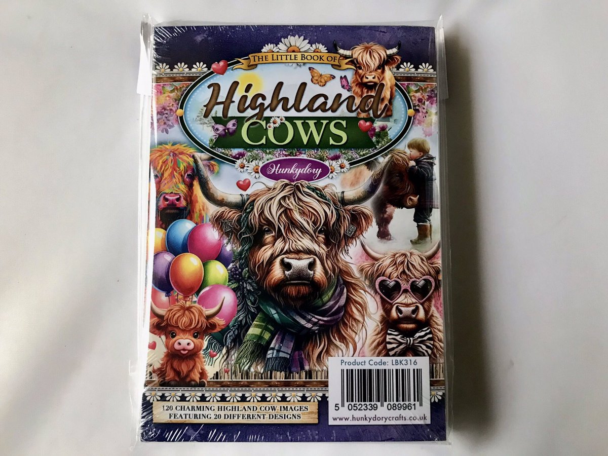 Did you see this cute new Highland Cows Hunkydory #LittleBook? It’s full of cute cow images that are sure to make you smile and perfect for making quick cards. #cardmaking #papercrafts #papercrafting #hunkydorycrafts #highlandcows #farming #downlandcrafters #craftbizparty