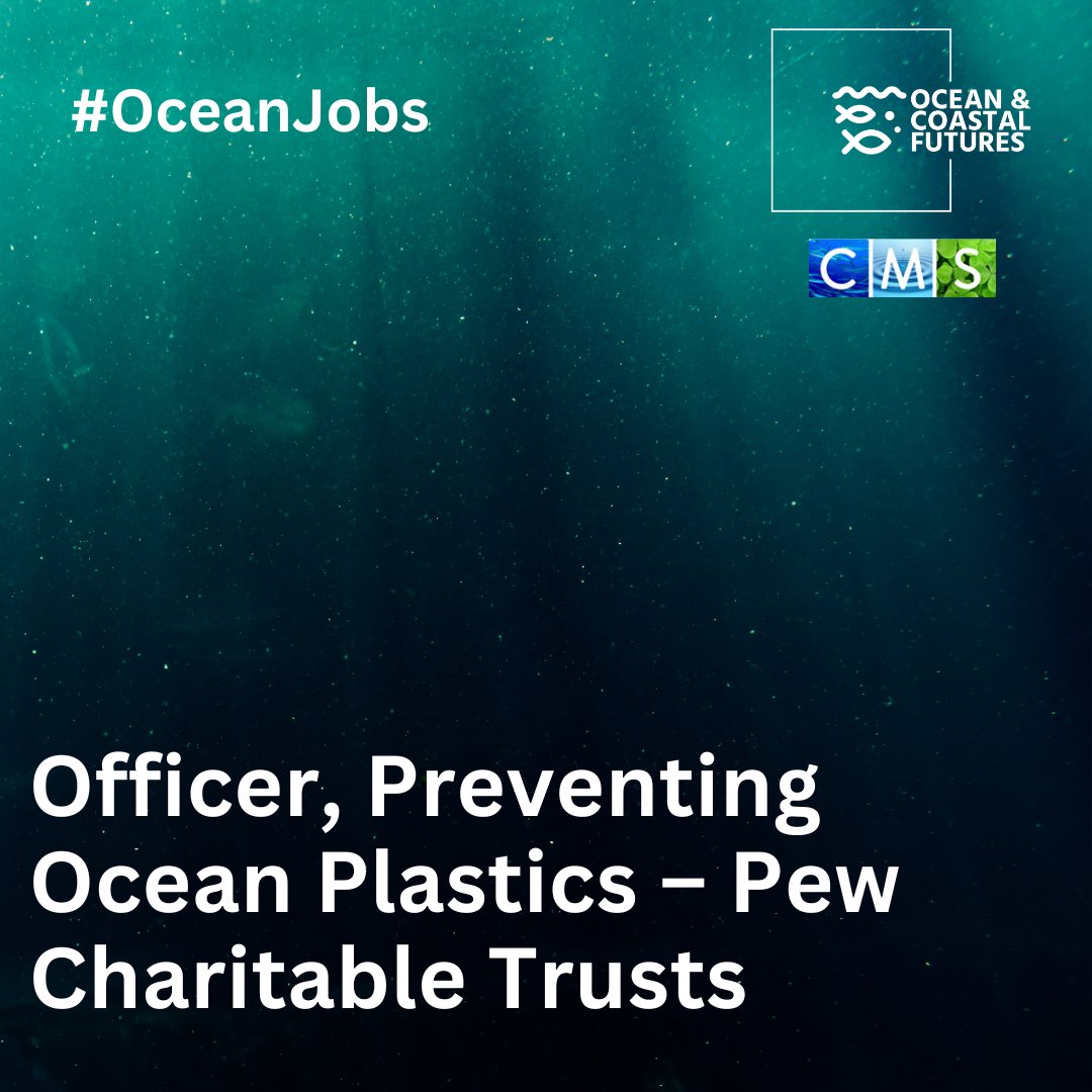 🔔#job: Officer, Preventing Ocean Plastics – The @pewtrusts ▪️Location: Washington DC, USA ▪️Salary: competitive salary + benefit program ▪️Closing: open until filled ▪️Details 👉 cmscoms.com/?p=38713 📩Sign up for #OceanJobs alerts here 👉 bit.ly/3MiyV7i #Vacancy