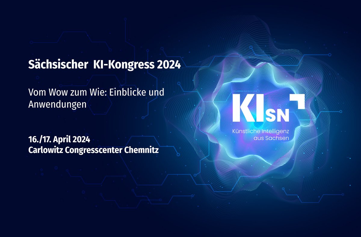 Besuchen Sie die KI-Konferenz der Staatskanzlei Chemnitz! Wir sind am 17. 04. 2024 im Carlowitz Congresscenter dabei. Unsere Kollegen Enrico Korb und Luise Ludwig erwarten Sie mit dem Beitragsthema: 'KI-basiertes Bürgerquiz'. #ki #künstlicheIntelligenz #wissenstransfer