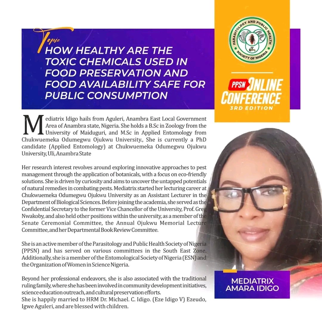 Prof_Ben_G's tweet image. Join us for the much-awaited virtual conference on Zoom by the Parasitology and Public Health Society of Nigeria (PPSN).

TUESDAY 30TH APRIL, 2024
5:00PM NIGERIAN TIME MEETING ID:
829 673 6956
PASS CODE: 67TmtG

#Parasitology
#PublicHealth 
#PPSN