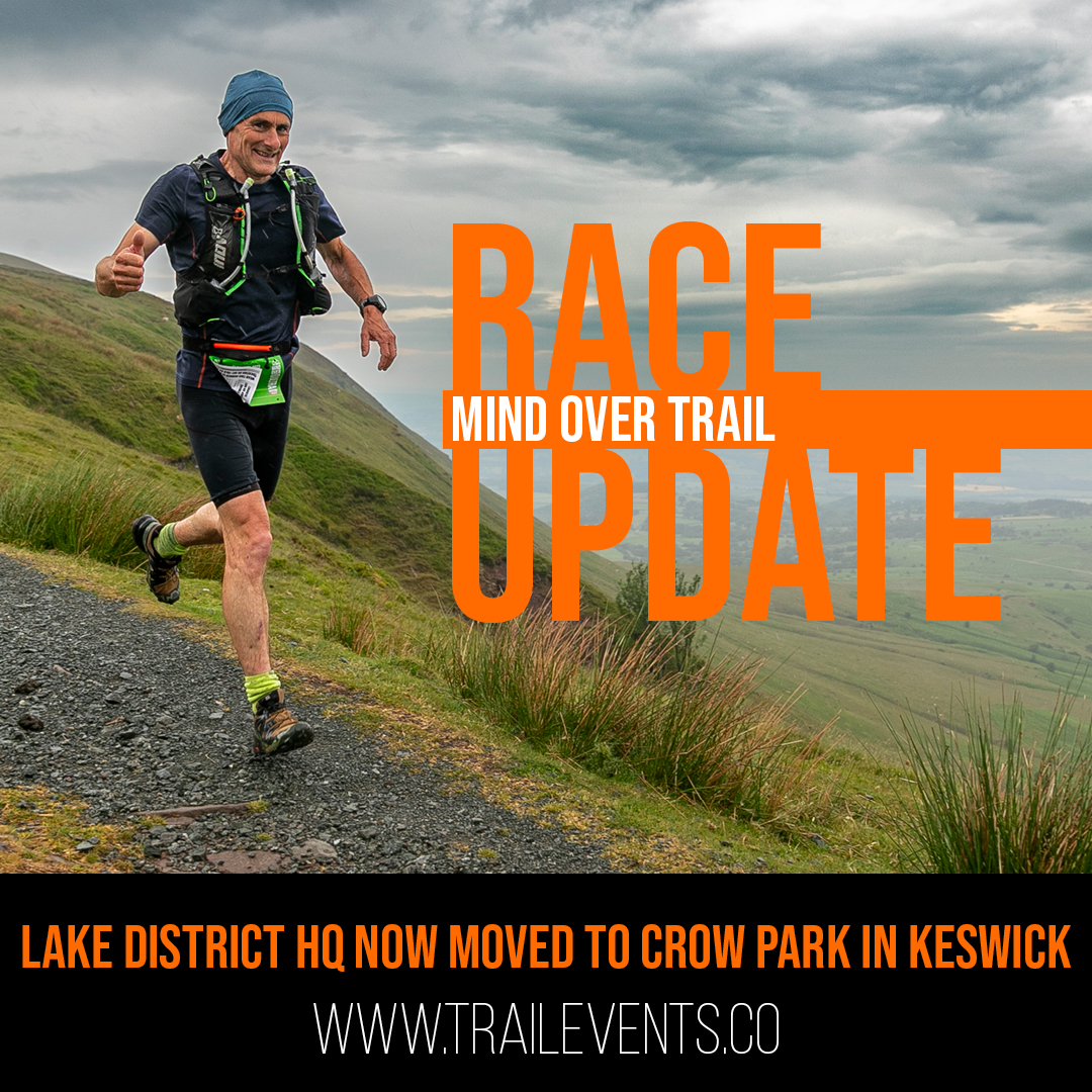 Due to recent weather we've made the decision to move our HQ to Crow Park in Keswick. Emails and GPX updates have been sent out. Any questions, please get in touch. 

#TrailEventsCo #UltraRunning #MindOverTrail #TrailRunning #RunnersWorld #UKTrailRunners #LakeDistrict