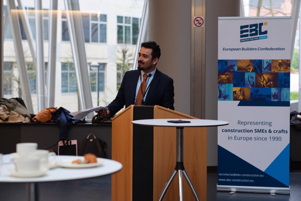 📢This morning during an @Europarl_EN event co-hosted by MEPs @brandobenifei & @henkjanormel, EBC shared its messages for the EU legislature 24-29 Let's empower #construction #SMEs & crafts to lead the way to a sustainable built environment! Press release ➡…