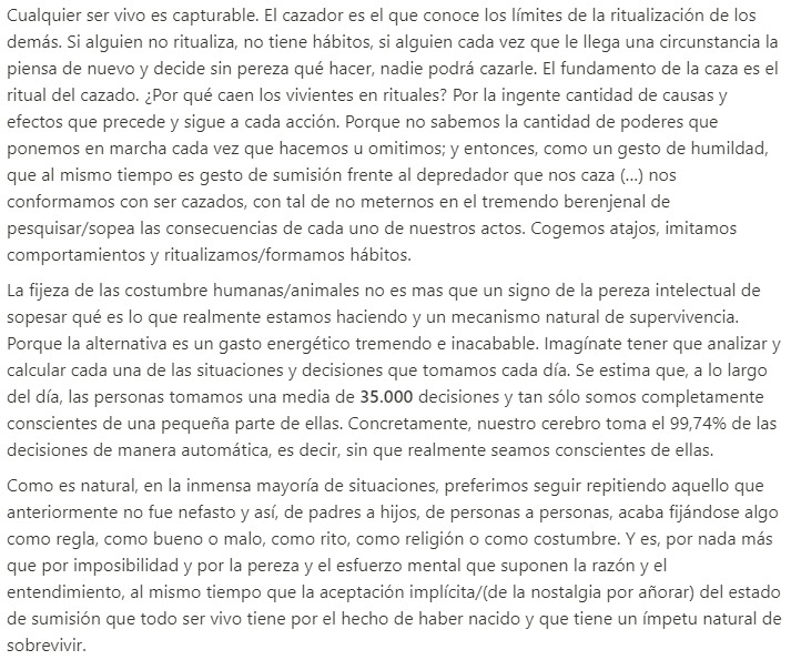 @Untiroalaire Como decía @AEscohotado la costumbre es la sumisión del ser vivo a la realidad.