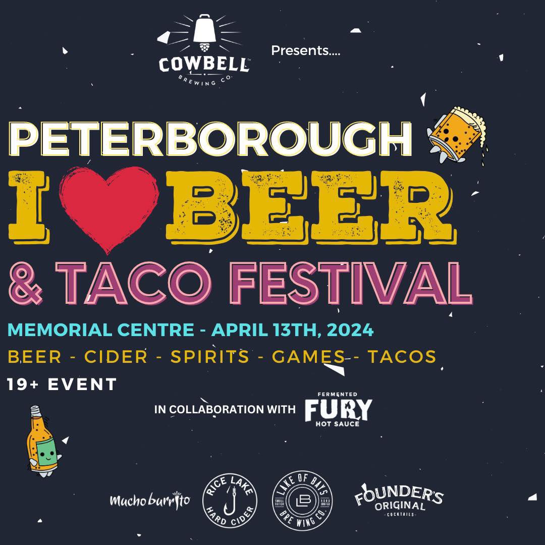 2 more sleeps until I Heart Beer fest at @PtboMemCentre This Saturday at 1pm and 5pm Get your friends, your tickets, your 🌮 and 🍺 memorialcentre.ca