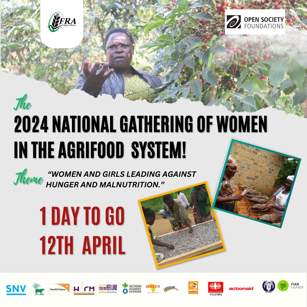 Join us tomorrow at Hotel Africanna for the National gathering of women in the Agri Food system. Theme: 'Women & Girls Leading Against Hunger & Malnutrition'. Advocating for inclusive policies & women's economic empowerment in the agrifood system. #WomenInAgriFoodSystem